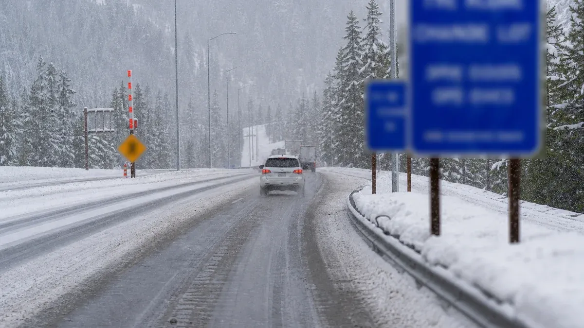 Road Conditions winter road trip guide illustration