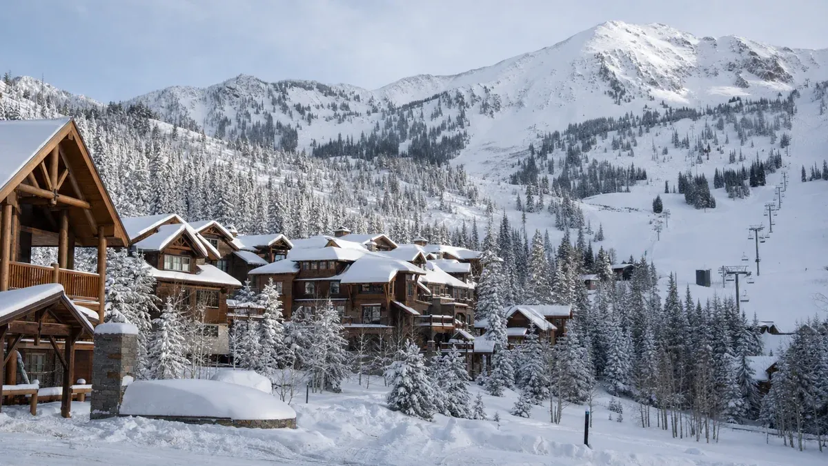 Winter Resorts winter road trip guide illustration